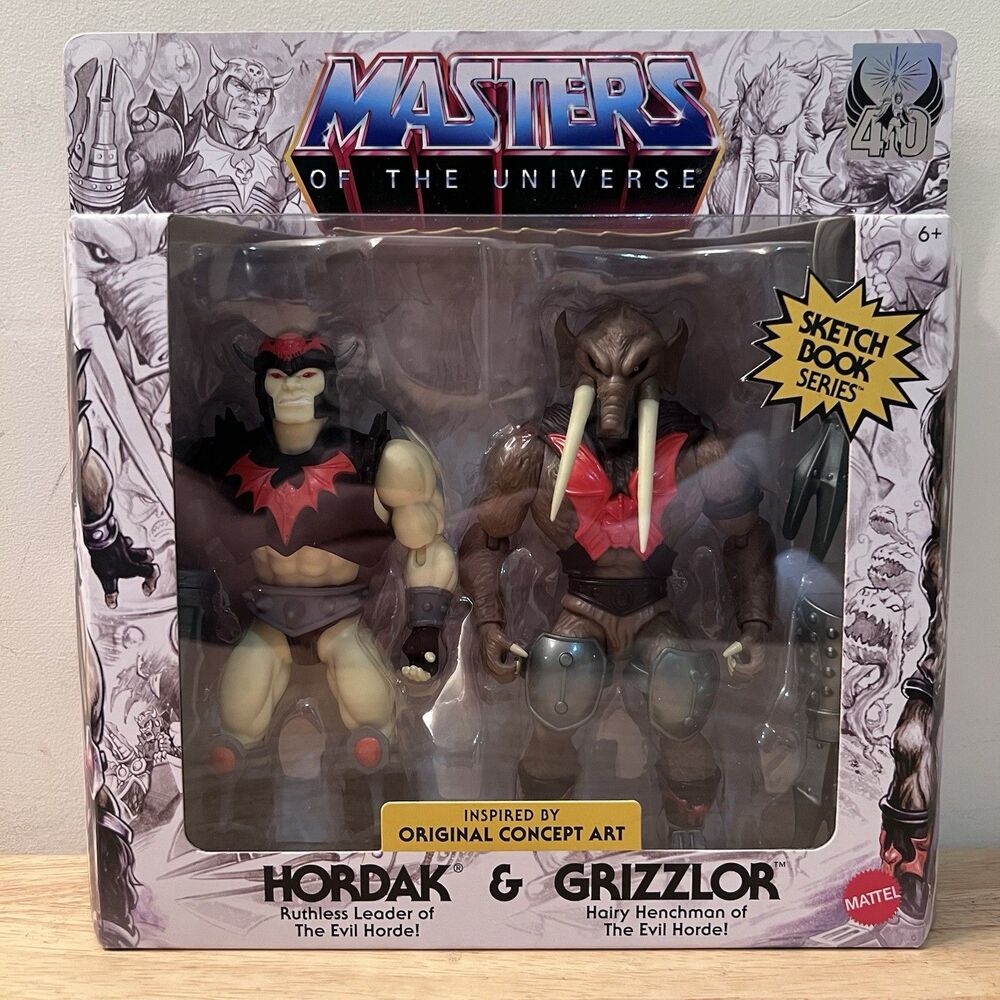Masters of the Universe Origins Hordak & Grizzlor Sketchbook 2 Pack New